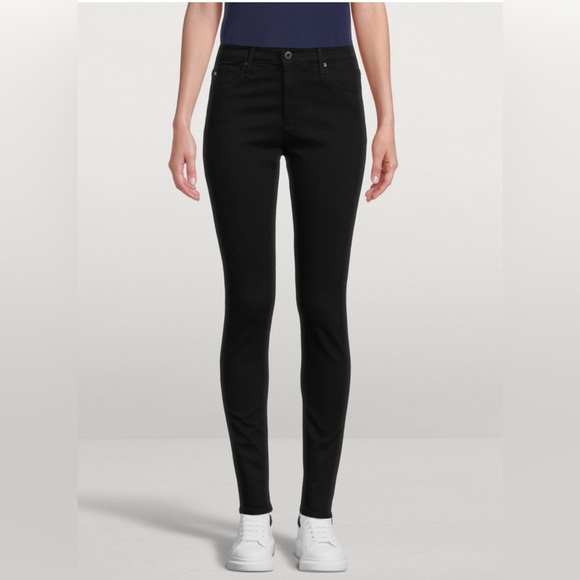 AG “Farrah” trendy high waisted  stretch Black skinny ankle denim jean 28 - Picture 1 of 5